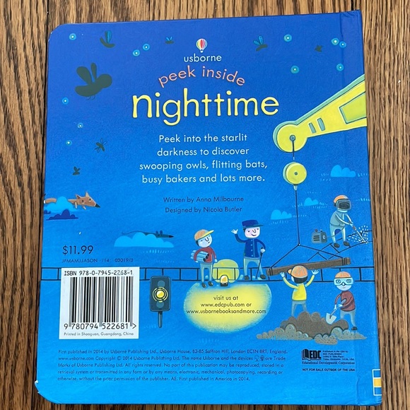 USBORNE Peel-Back Look Inside Nighttime Book - Gently Used - Picture 4 of 5